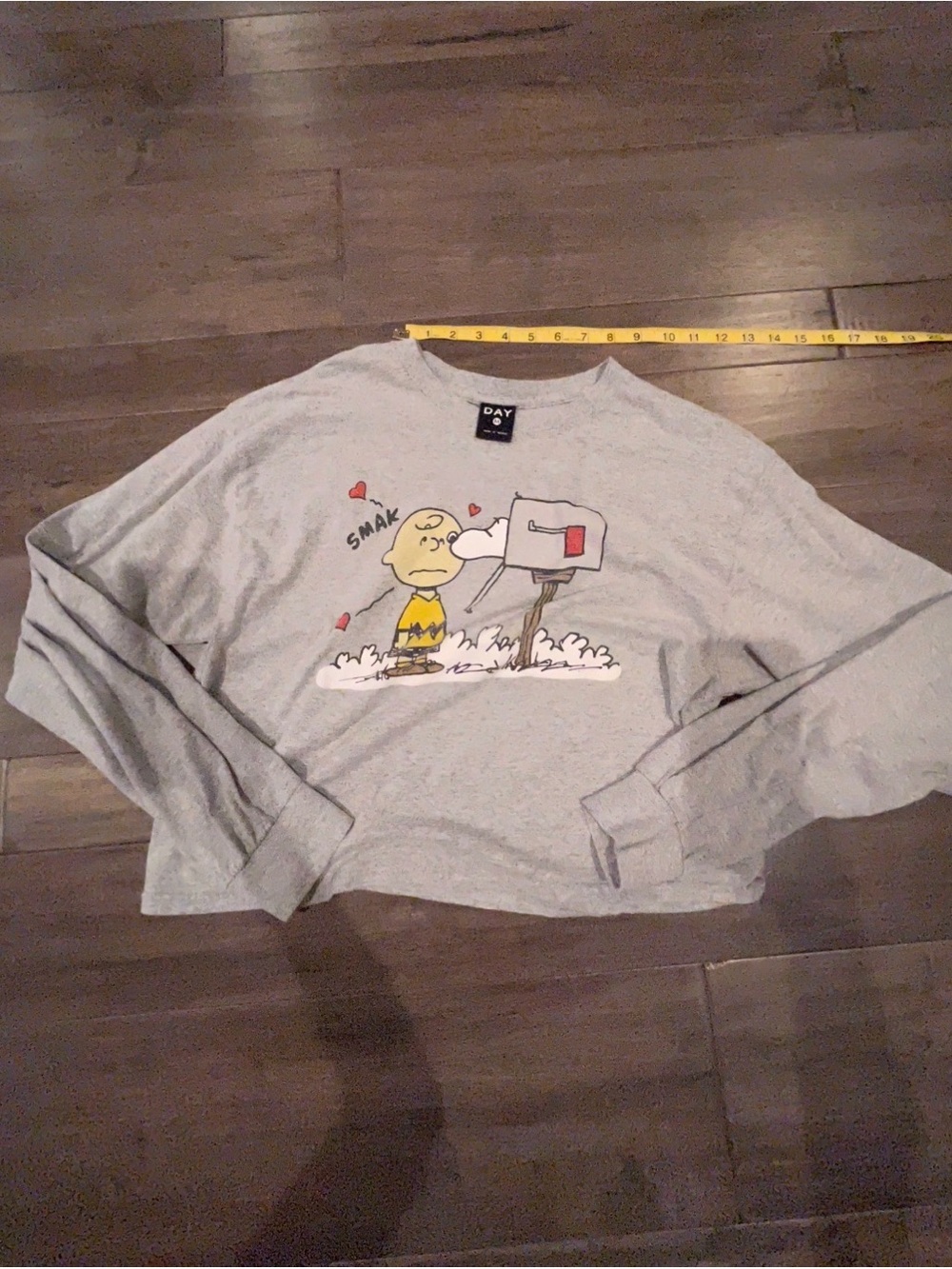 Peanuts Light Gray Charlie Brown Crewneck Top